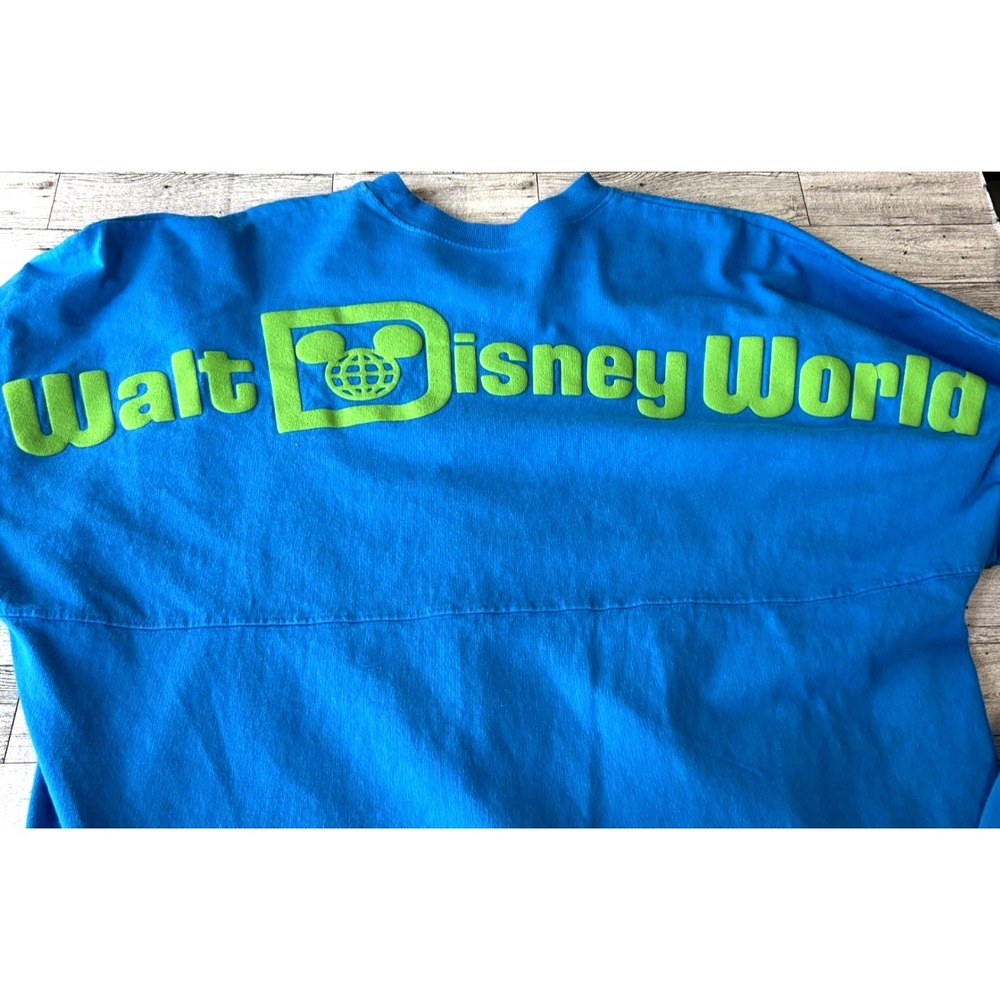 Walt Disney World Parks Neon Blue Summer Spirit‎ Jersey Long Sleeve Adult Medium